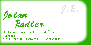 jolan radler business card